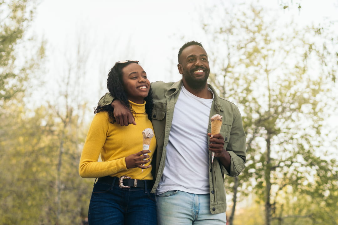 couple eating ice cream