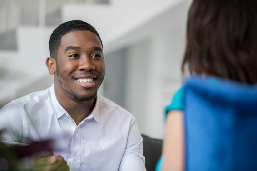 a man in a counseling session
